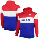 Big & Tall Throwback Colorblock Fleece Raglan Pullover Hoodie - Buffalo Bills Hoodies