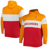 Big & Tall Throwback Colorblock Fleece Raglan Pullover Hoodie - Tampa Bay Buccaneers Hoodies