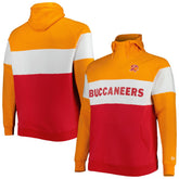 Big & Tall Throwback Colorblock Raglan Pullover Hoodie - Tampa Bay Buccaneers Hoodies