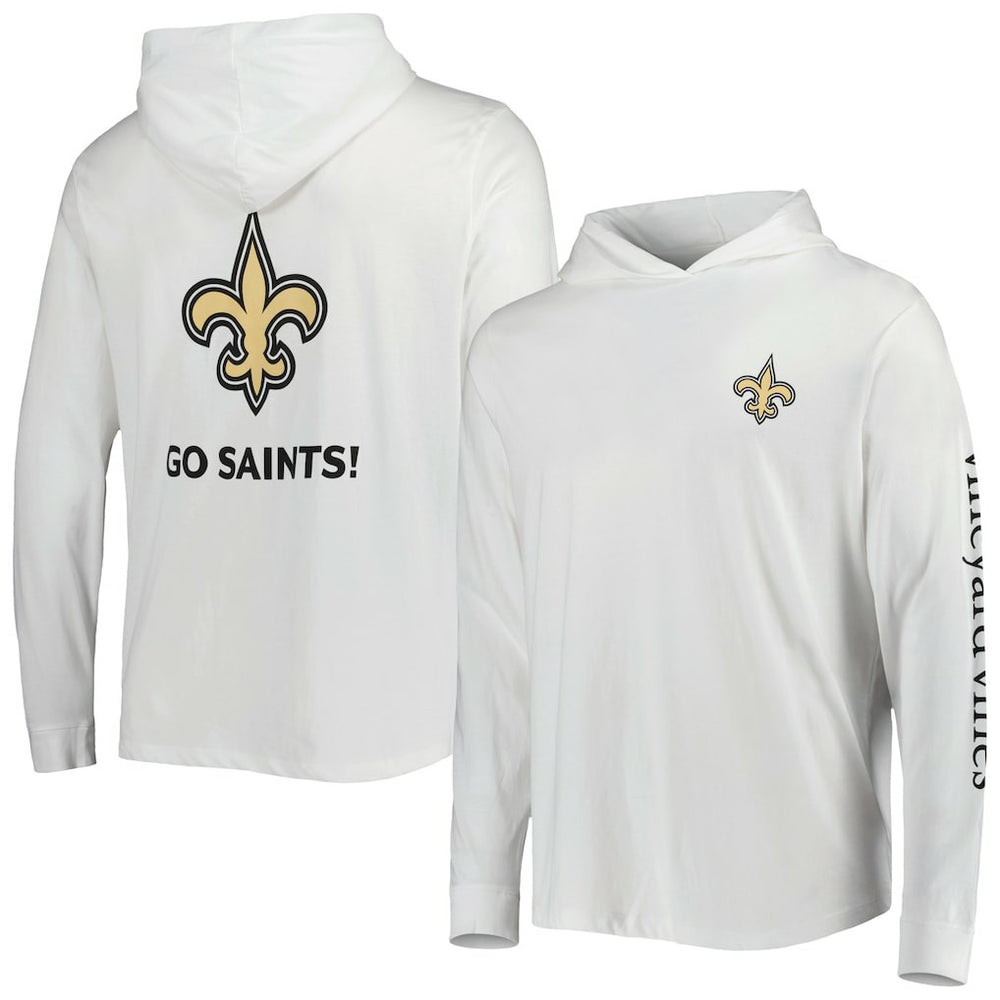 Vineyard Vines Local Long Sleeve Hoodie T-Shirt - New Orleans Saints Hoodies