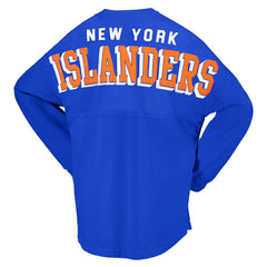 NHL New York Islanders Fanatics Women's Spirit Lace-Up V-Neck Long Sleeve Jersey T-Shirt