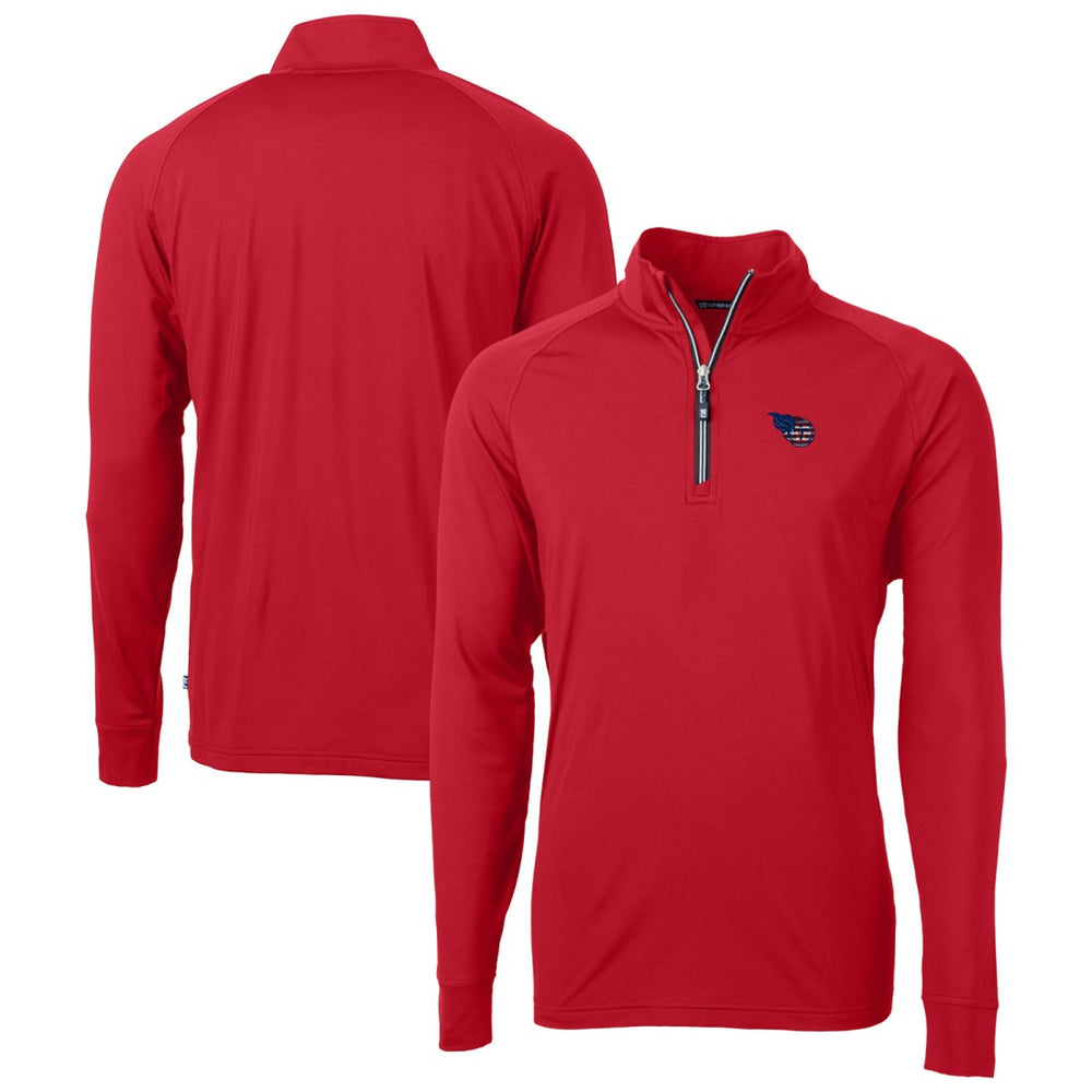 Cutter & Buck Team Adapt Eco Knit Hybrid Recycled Quarter-Zip Pullover Top - Tennessee Titans Pullover