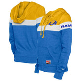 Women's Throwback Colorblock Full-Zip Hoodie - Los Angeles Rams Hoodies