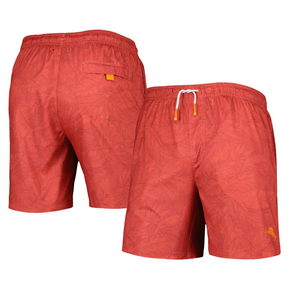 Red Los Angeles Angels Tommy Bahama Naples Layered Leaves Swim Trunks