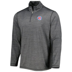 Charcoal Chicago Cubs Tommy Bahama Delray IslandZone Half-Zip Top