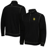 Black San Diego Padres Tommy Bahama Tobago Bay Tri-Blend Quarter-Zip Sweatshirt