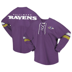 Women's Spirit Jersey Lace-Up V-Neck Long Sleeve T-Shirt - Baltimore Ravens T-shirts