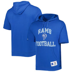 Washed Short Sleeve Pullover Hoodie - Los Angeles Rams Hoodies