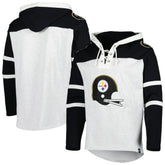 '47 Historic Logo Gridiron Lace-Up Pullover Hoodie - Pittsburgh Steelers Hoodies