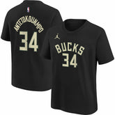 Giannis Antetokounmpo Milwaukee Bucks Jordan Brand Youth Statement Edition Name & Number Player T-Shirt