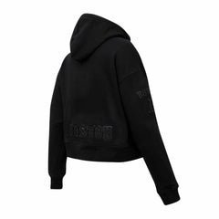 Boston Red Sox Pro Standard Women's Triple Black Cropped Pullover Hoodie