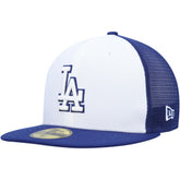 White/Royal Los Angeles Dodgers New Era 2023 On-Field Batting Practice 59FIFTY Fitted Hat