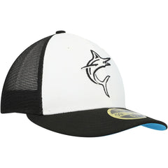 Black/White Miami Marlins New Era 2023 On-Field Batting Practice Low Profile 59FIFTY Fitted Hat