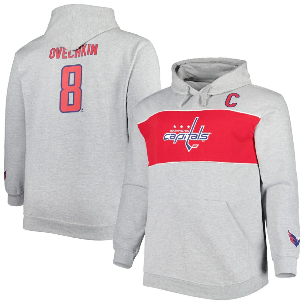 NHL Alexander Ovechkin Washington Capitals Big & Tall Player Pullover Hoodie