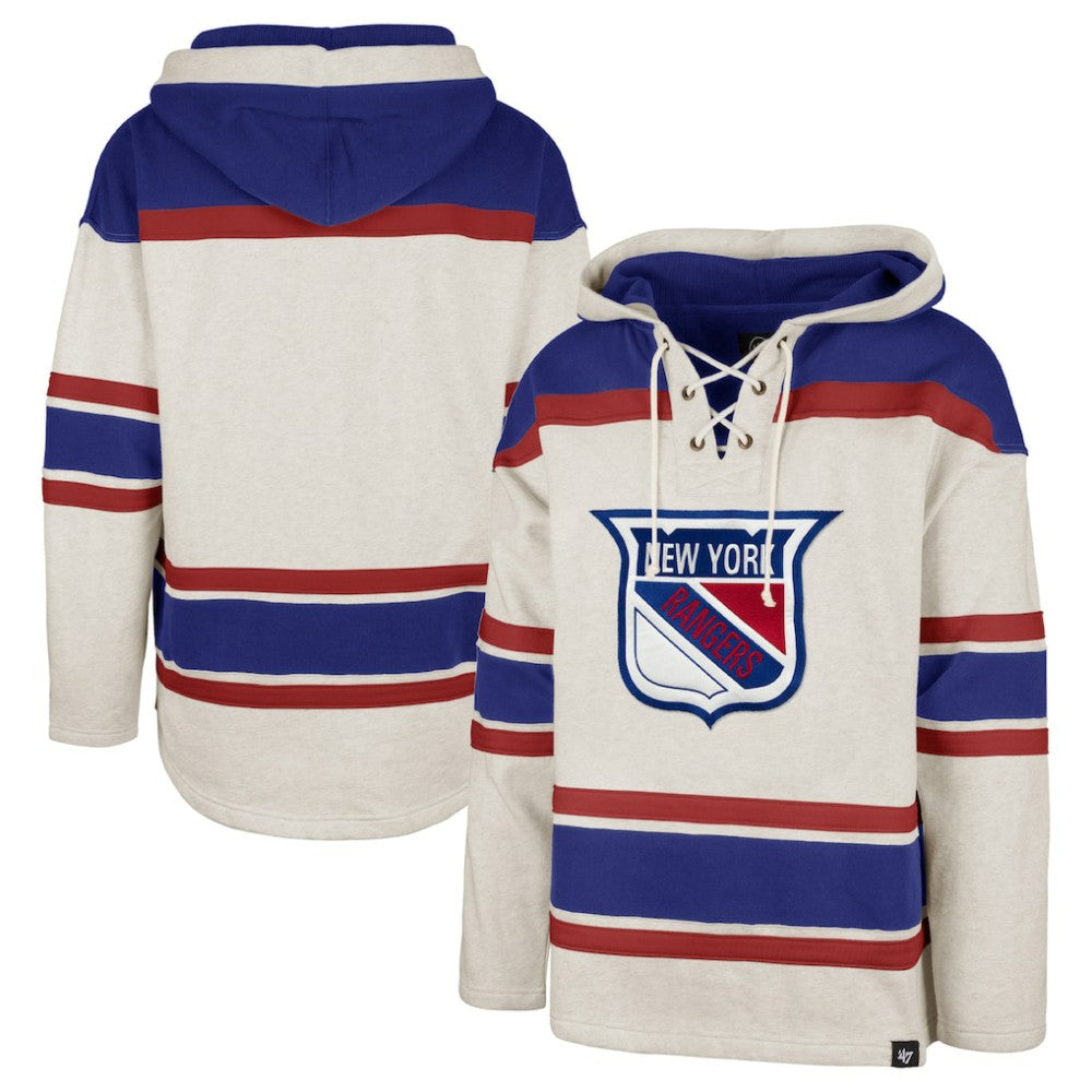 NHL New York Rangers '47 Rockaway Lace-Up Pullover Hoodie