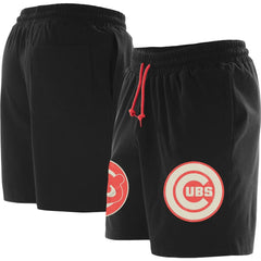 Black Chicago Cubs New Era Color Pack Knit Shorts