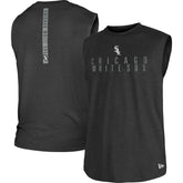Heather Black Chicago White Sox New Era Team Muscle Tank Top