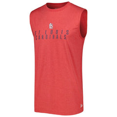 Heather Red St. Louis Cardinals New Era Team Muscle Tank Top
