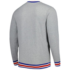 Heather Gray Atlanta Braves New Era Throwback Classic Pullover Sweatshirt