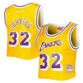Mitchell & Ness Magic Johnson Los Angeles Lakers Women's 1984 Hardwood Classics Crop Player Tank Top