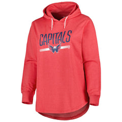 NHL Washington Capitals Women's Plus Size Fleece Pullover Hoodie