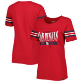 Red St. Louis Cardinals New Era Women's Team Stripe T-Shirt