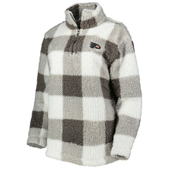 NHL Philadelphia Flyers G-III 4Her by Carl Banks Women's Logo Plaid Sherpa Quarter-Zip Jacket