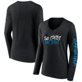 Women's Hometown Sweep Long Sleeve V-Neck T-Shirt - Carolina Panthers T-shirts
