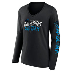 Women's Hometown Sweep Long Sleeve V-Neck T-Shirt - Carolina Panthers T-shirts