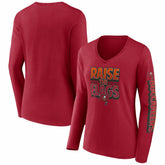 Women's Hometown Sweep Long Sleeve V-Neck T-Shirt - Tampa Bay Buccaneers T-shirts