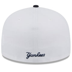 White/Navy New York Yankees New Era State 59FIFTY Fitted Hat