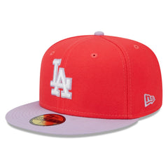 Red/Lavender Los Angeles Dodgers New Era Spring Color Two-Tone 59FIFTY Fitted Hat