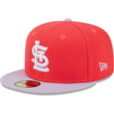 Red/Lavender St. Louis Cardinals New Era Spring Color Two-Tone 59FIFTY Fitted Hat