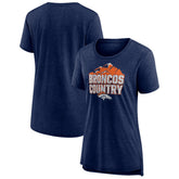 Women's Hometown First Down Tri-Blend T-Shirt - Denver Broncos T-shirts