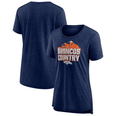 Women's Hometown First Down Tri-Blend T-Shirt - Denver Broncos T-shirts