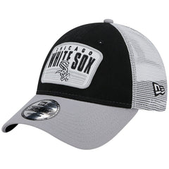 Black Chicago White Sox New Era Two-Tone Patch 9FORTY Snapback Hat