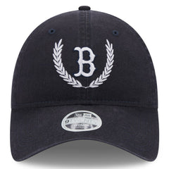 Navy Boston Red Sox New Era Women's Leaves 9TWENTY Adjustable Hat