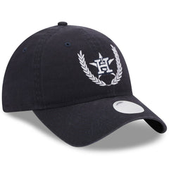 Navy Houston Astros New Era Women's Leaves 9TWENTY Adjustable Hat