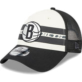 New Era Brooklyn Nets Stripes 9FORTY Trucker Snapback Hat