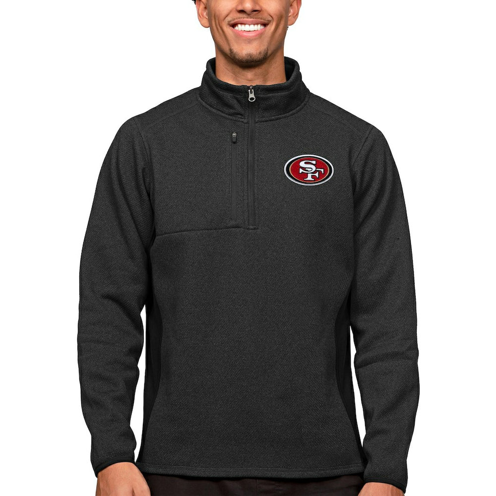 Antigua Course Quarter-Zip Pullover Top - San Francisco 49ers Pullover