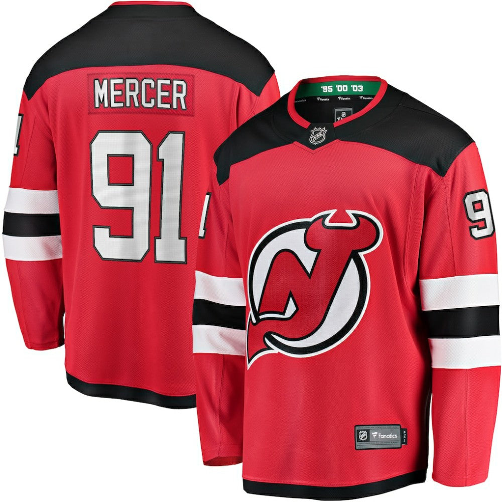 NHL Dawson Mercer New Jersey Devils Fanatics Home Breakaway Jersey