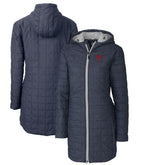 Heathered Navy Philadelphia Phillies Cutter & Buck Women's Rainier Primaloft Eco Full-Zip Hoodie Long Coat