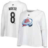 NHL Colorado Avalanche Profile Women's Plus Size Distressed Printed Name & Number Long Sleeve T-Shirt
