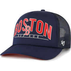Navy Boston Red Sox '47 Backhaul Foam Trucker Snapback Hat
