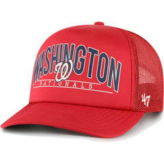 Red Washington Nationals '47 Backhaul Foam Trucker Snapback Hat
