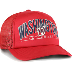 Red Washington Nationals '47 Backhaul Foam Trucker Snapback Hat