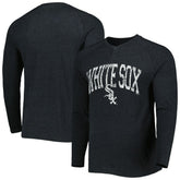 Heather Black Chicago White Sox Concepts Sport Inertia Raglan Long Sleeve Henley Top