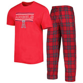 Red/Navy Los Angeles Angels Concepts Sport Badge Top & Pants Sleep Set