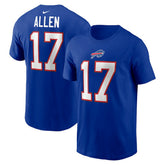 Josh Allen Player Name & Number T-Shirt - Buffalo Bills T-shirts