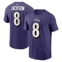 Lamar Jackson Player Name & Number T-Shirt - Baltimore Ravens T-shirts